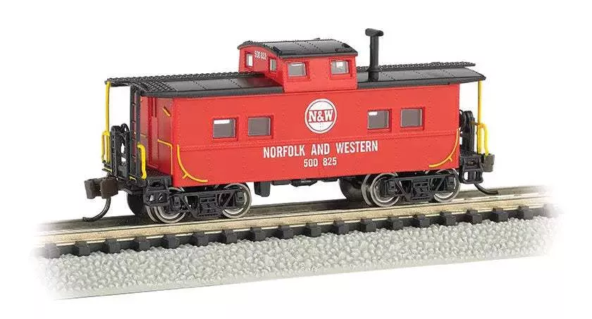 Bachmann 16865 NORFOLK & WESTERN N&W Center Cupola Steel Caboose Silver #500825 N Scale NEW