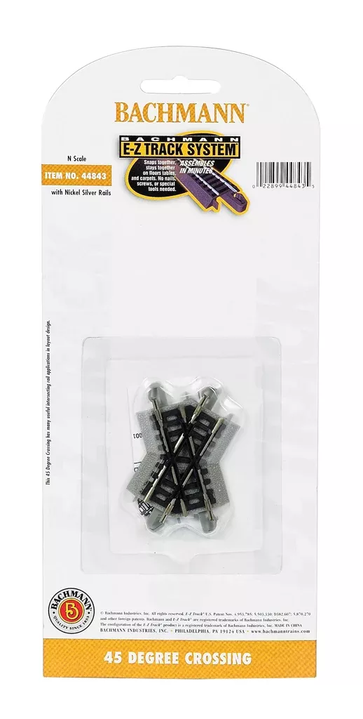 Bachmann 44843 45 DEGREE CROSSING TRACKSN SCALE NEW