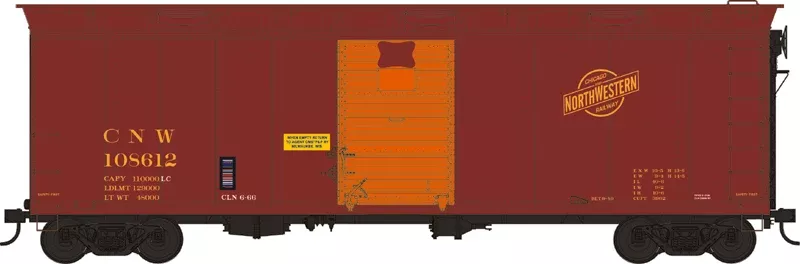 Bowser HO 43155 40' Box Car with Hatches, Chicago and North Western #1