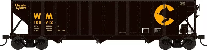 Bowser HO 43192 H-43 100-Ton Hopper, Chessie System (WM) #188938