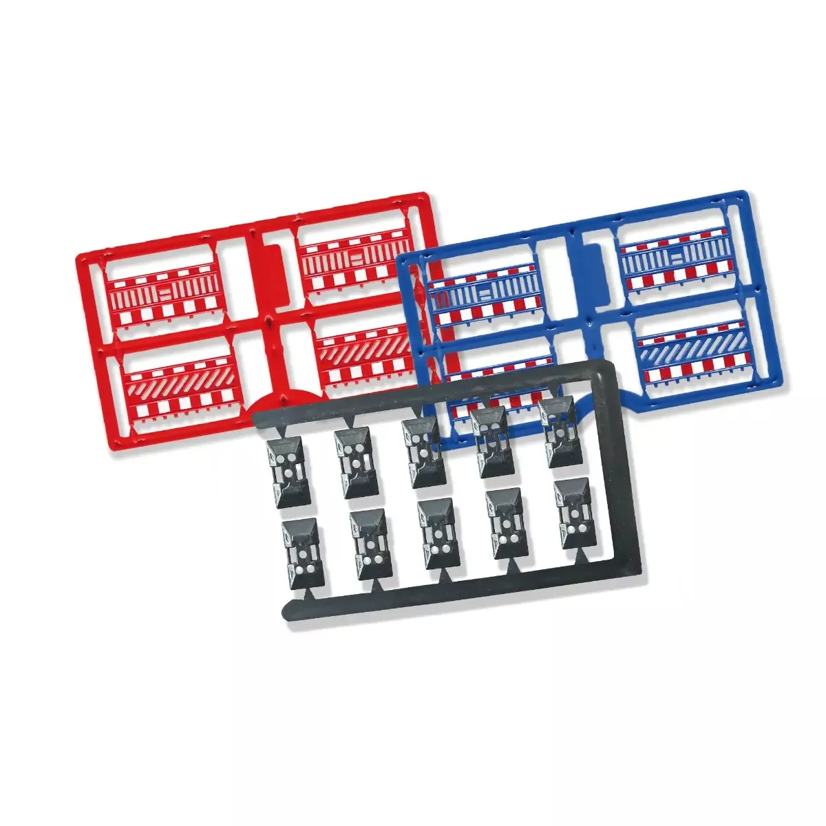 Busch 1109HO Barrier fence, blue/red