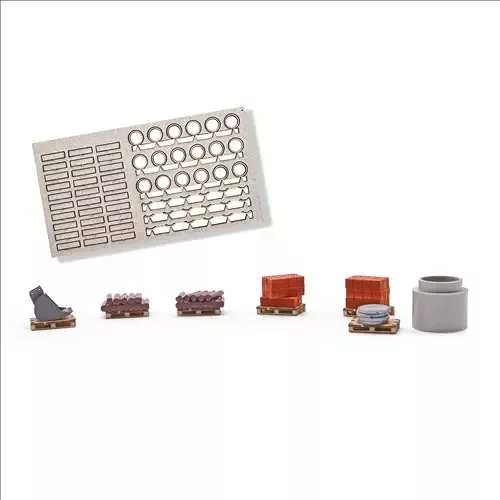 Busch 1847HO Pallet set »Construction site« Kit