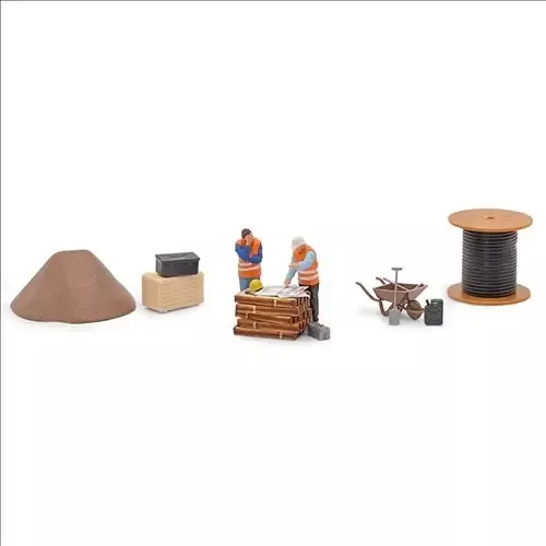 Busch 79876HO Action Set: Construction Meeting
