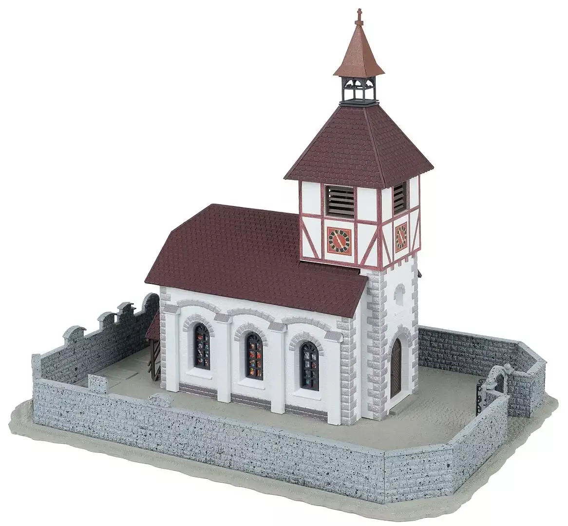 Faller 130679HO Village church with churchyard kit