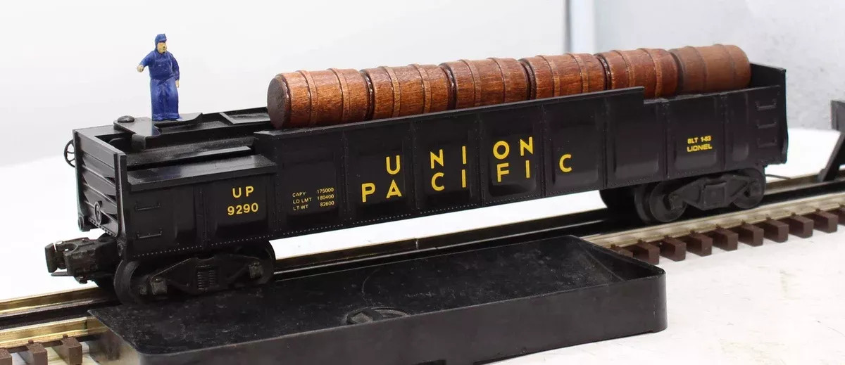 Lionel 6-9290 UNION PACIFIC Operating Barrel Car O Scale Used Damaged Box
