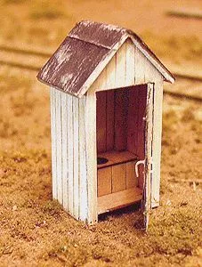 "One Holer" Outhouse Kit -- Peaked Roof, Positionable door for Ladies and Gents. (464-23005)
