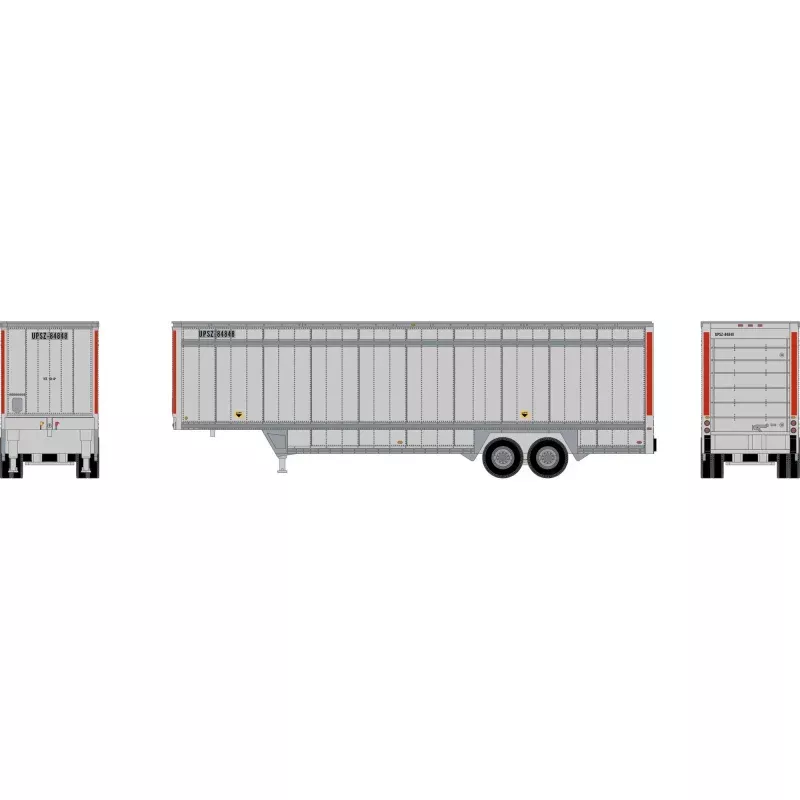 PREORDER Athearn HO ATH-3296 40' Drop Sill Trailer, UPSZ Red Stripe #84848